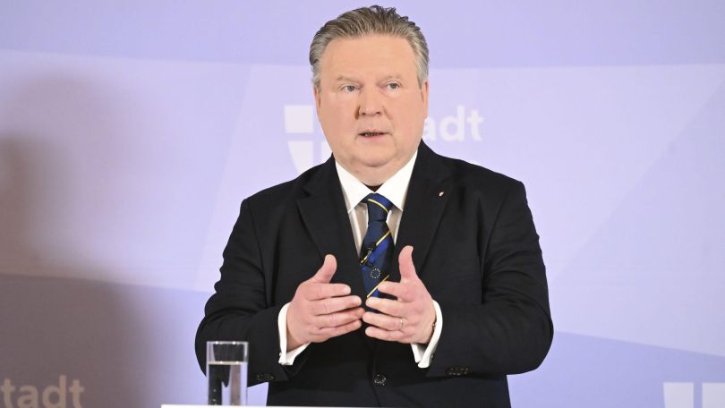 copyright: Stadt Wien/Christian Jobst Bürgermeister Michael Ludwig spricht auf einer Pressekonferenz