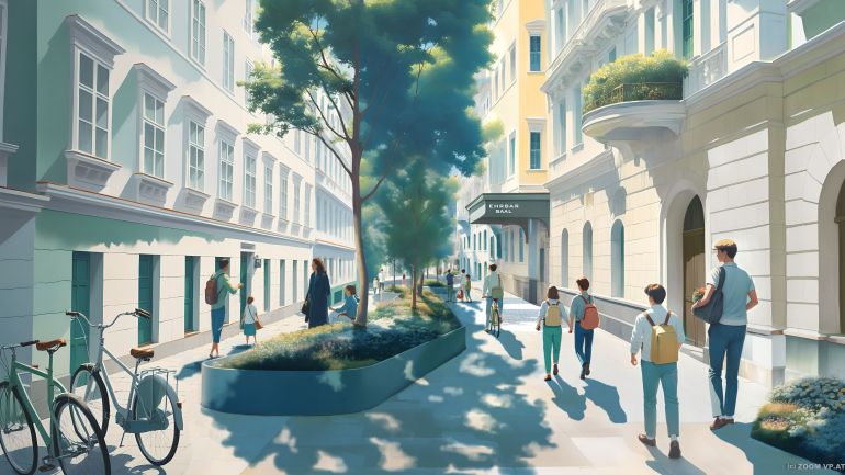 copyright: ZoomVP Visualisierung der neu gestalteten Mühlgasse