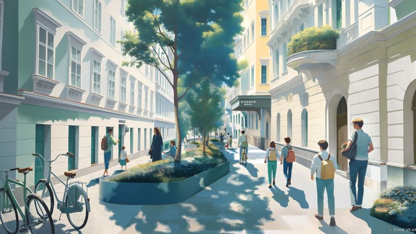 copyright: ZoomVP Visualisierung der neu gestalteten Mühlgasse