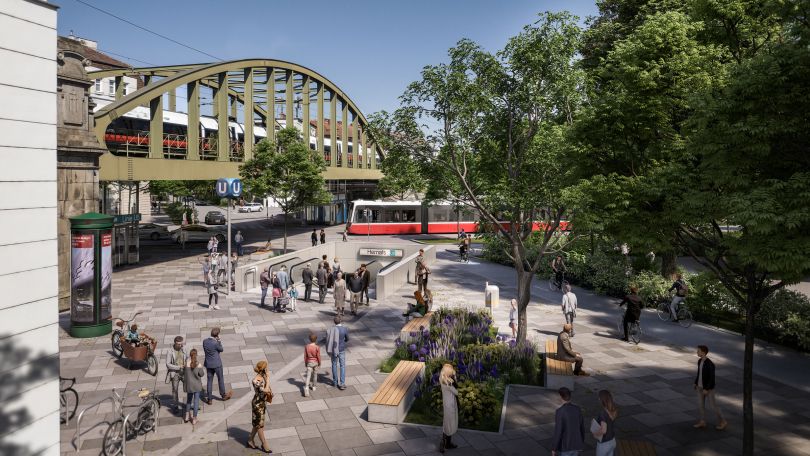 copyright: ZOOMVP.AT Rendering des Platzes vor der Station Hernals