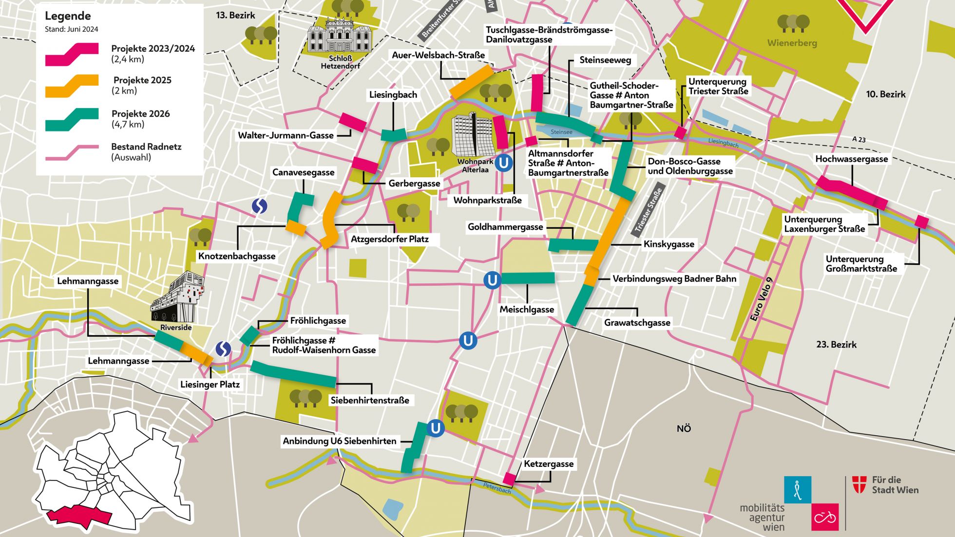 Grafik: Radwegoffensive Liesing