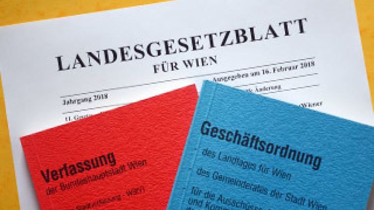 copyright: MA 08 Symbolfoto mit Dokumenten wie dem Landesgesetzblatt