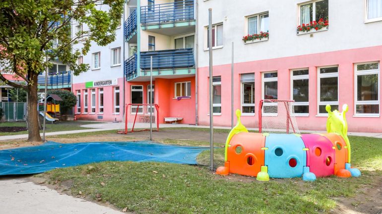 Außenbereich Kindergarten 1200 Leystraße 2-4