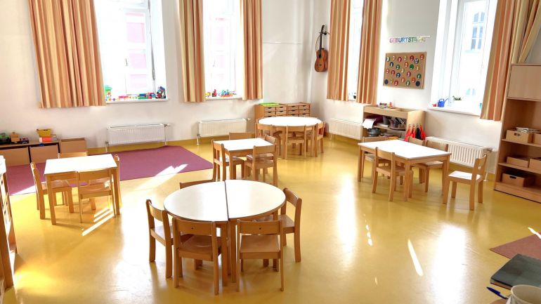 Innenbereich betriebsnaher Kindergarten Pflegewohnhaus WIGEV 1140 Salisstraße 2