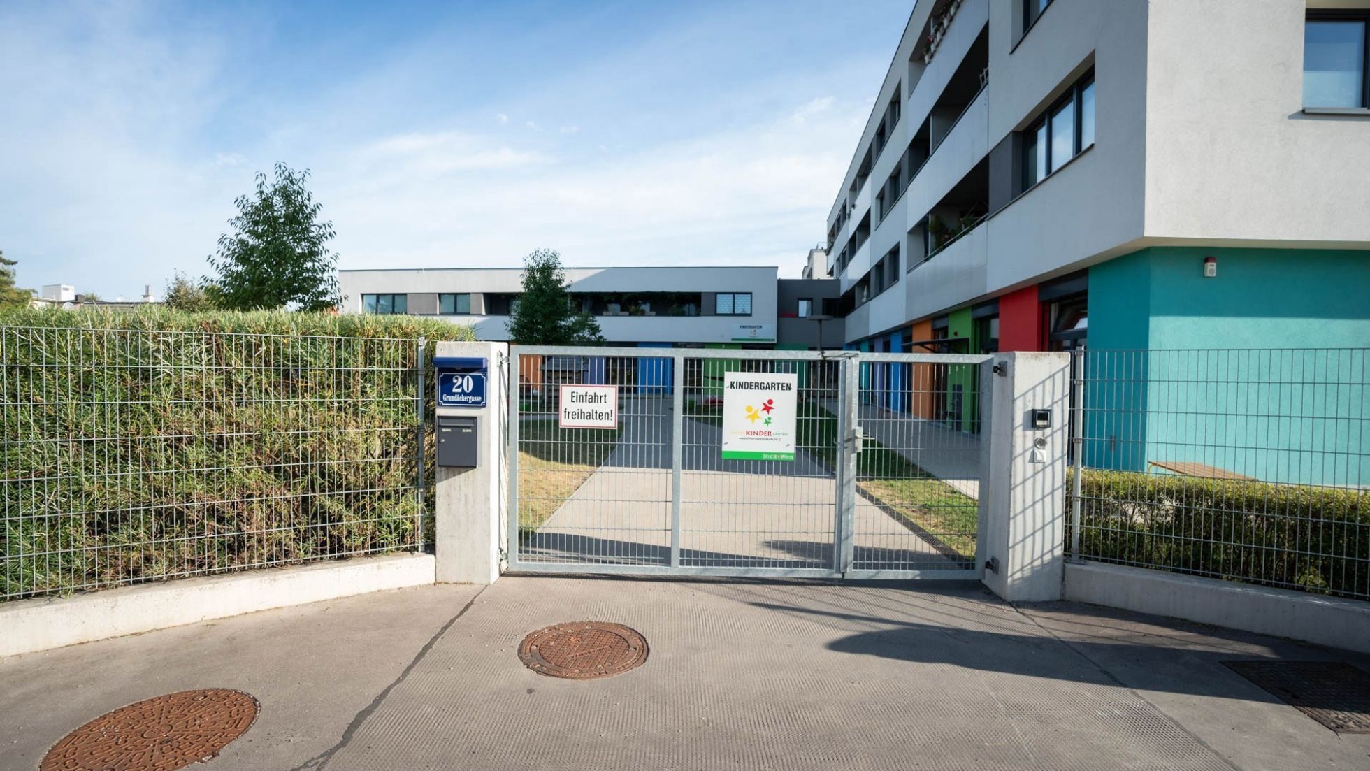 copyright: MA 10/ DAVID BOHMANN Gebäude Kindergarten Grundäckergasse 20