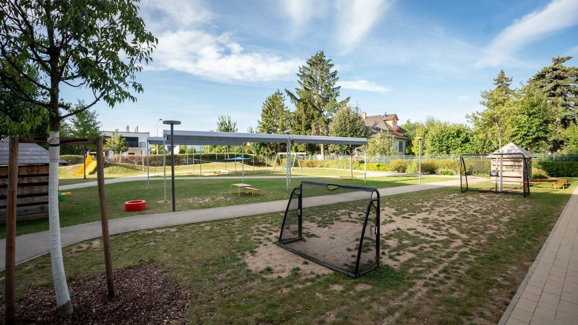 copyright: MA 10/ DAVID BOHMANN Außenbereich Kindergarten Grundäckergasse 20