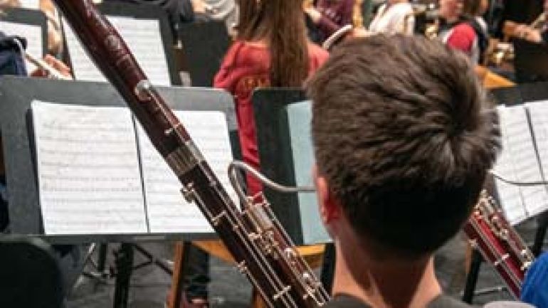 copyright: Brigitta Baumann - Musikschulen der Stadt Wien Bub mit Fagott