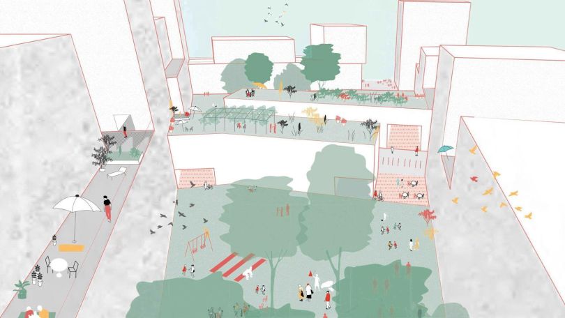 copyright: StudioVlayStreeruwitz & Carla Lo Landschaftsarchitektur Visualisierung Außenbereich