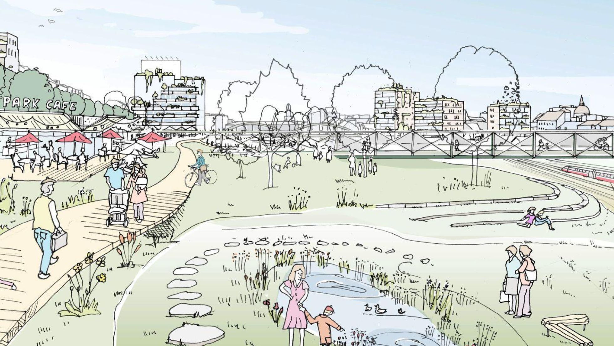 copyright: superwien Visualisierung zeigt Teich