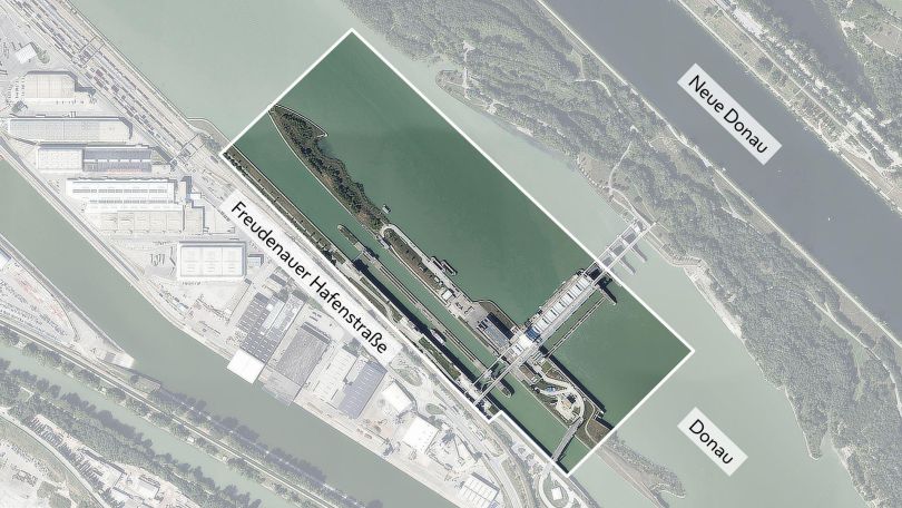 copyright: Stadt Wien/ViennaGIS Luftbild mit Gebietsabgrenzung