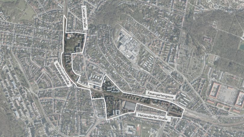 copyright: Stadt Wien Karte mit eingezeichneter Gebietsabgrenzung