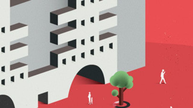 copyright: Kunstuniversität Linz Cover des Bildbandes "Das rote Wien in Zahlen"