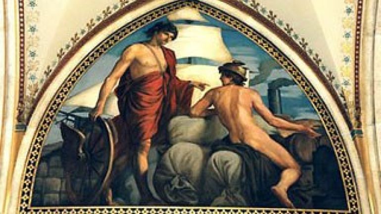 copyright: media wien Allegorien im Gemeinderatssitzungssaal: Handel und Verkehr