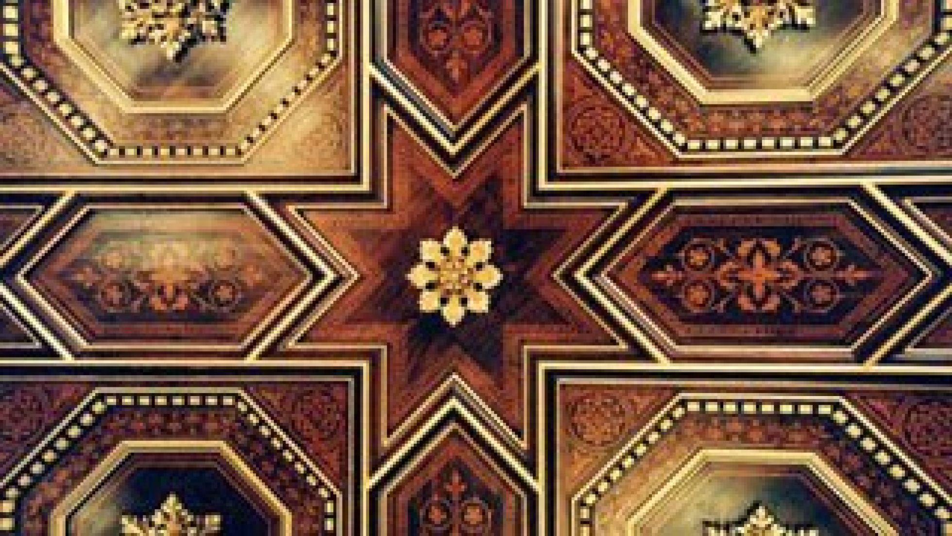 copyright: media wien Intarsienarbeiten in der Holzdecke des Stadtsenatssitzungssaales im Wiener Rathaus