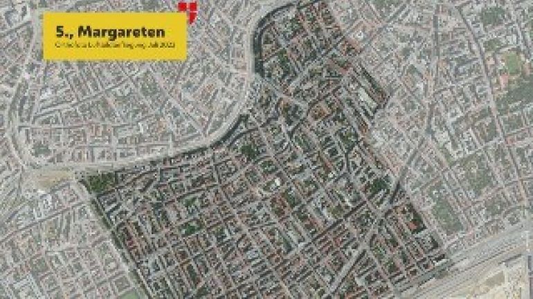 copyright: Stadtvermessung Wien Luftbildkarte des 8. Wiener Gemeindebezirks