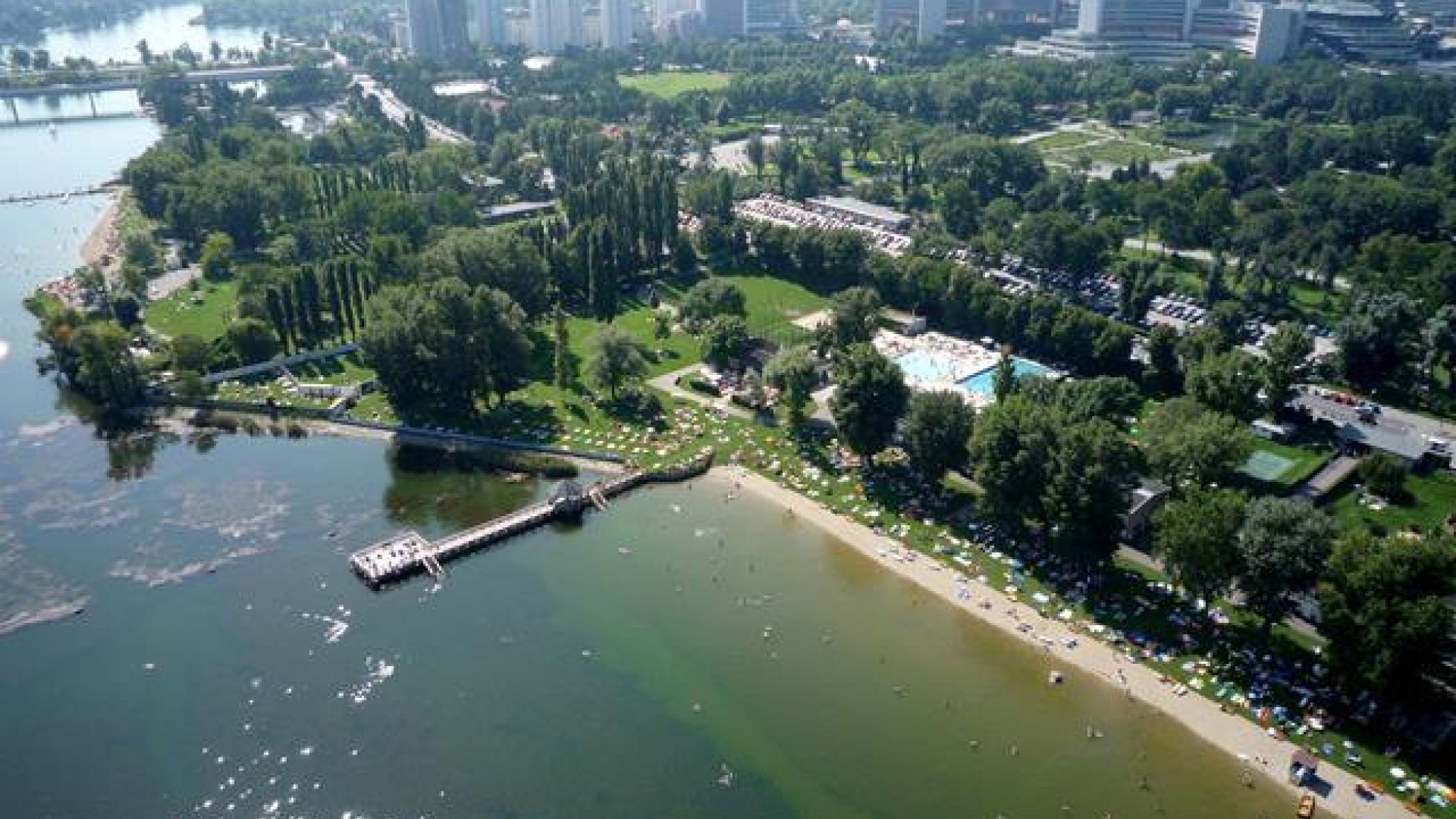copyright: Wiener Bäder (MA 44) Luftbild Strandbad Alte Donau