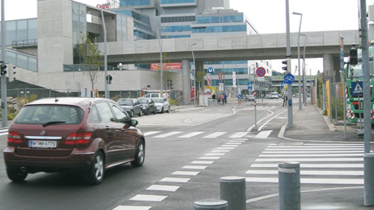 copyright: AUVA Kreuzungsbereich Simon-Wiesenthal-Gasse - Wehlistraße