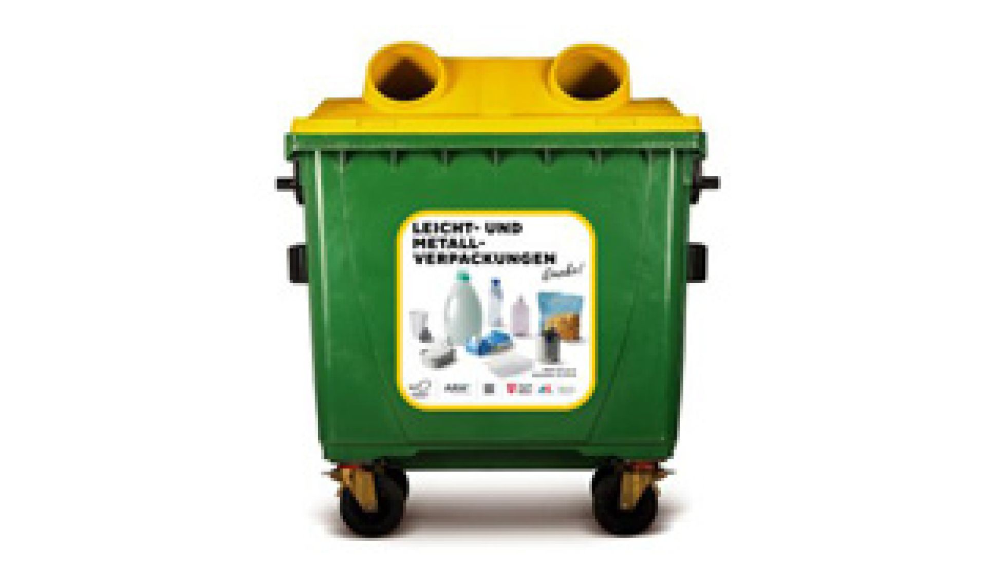 copyright: MA 48/UNIQUE Behälter zur Sammlung von Leicht- und Metallverpackungen mit einem Fassungsvermögen von 770 Litern