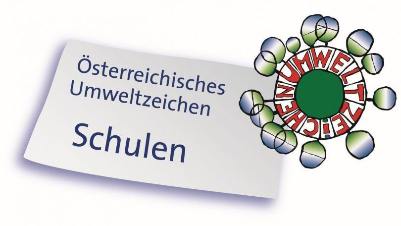 Logo und Schriftzug: Österreichisches Umweltzeichen Schulen