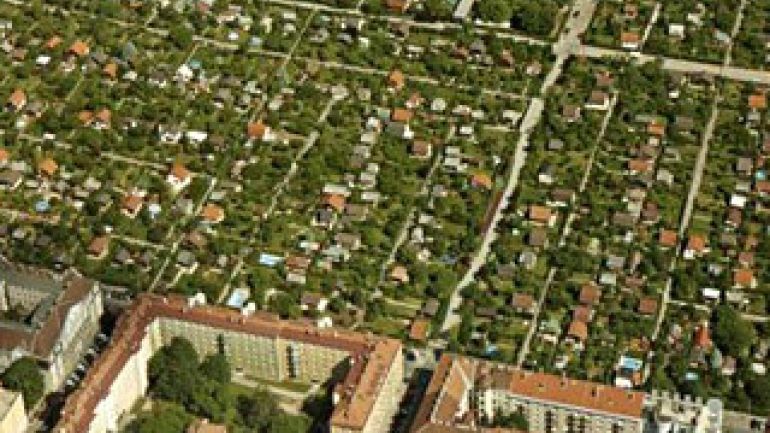 copyright: Zentralverband der Kleingärten Österreichs Luftansicht der Kleingartenanlagen auf der Schmelz