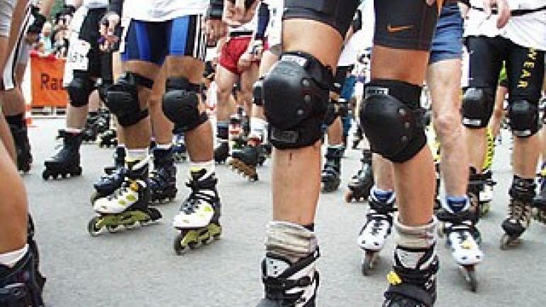 copyright: Raffael Frick Legs of inline skaters