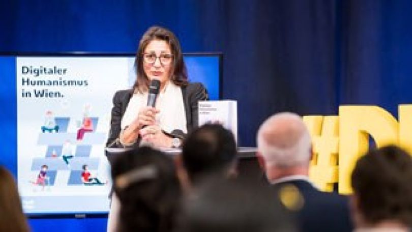 copyright: Albin Melez - DigitalCity.Wien Wissenschaftsstadträtin Veronica Kaup-Hasler bei den Digital Days 2022