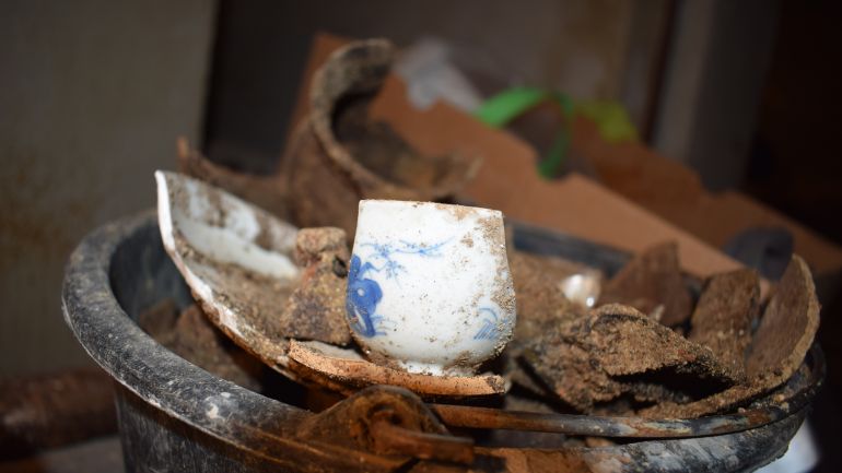 copyright: Stadtarchäologie Wien Fund von zerbrochenen Keramikteilen