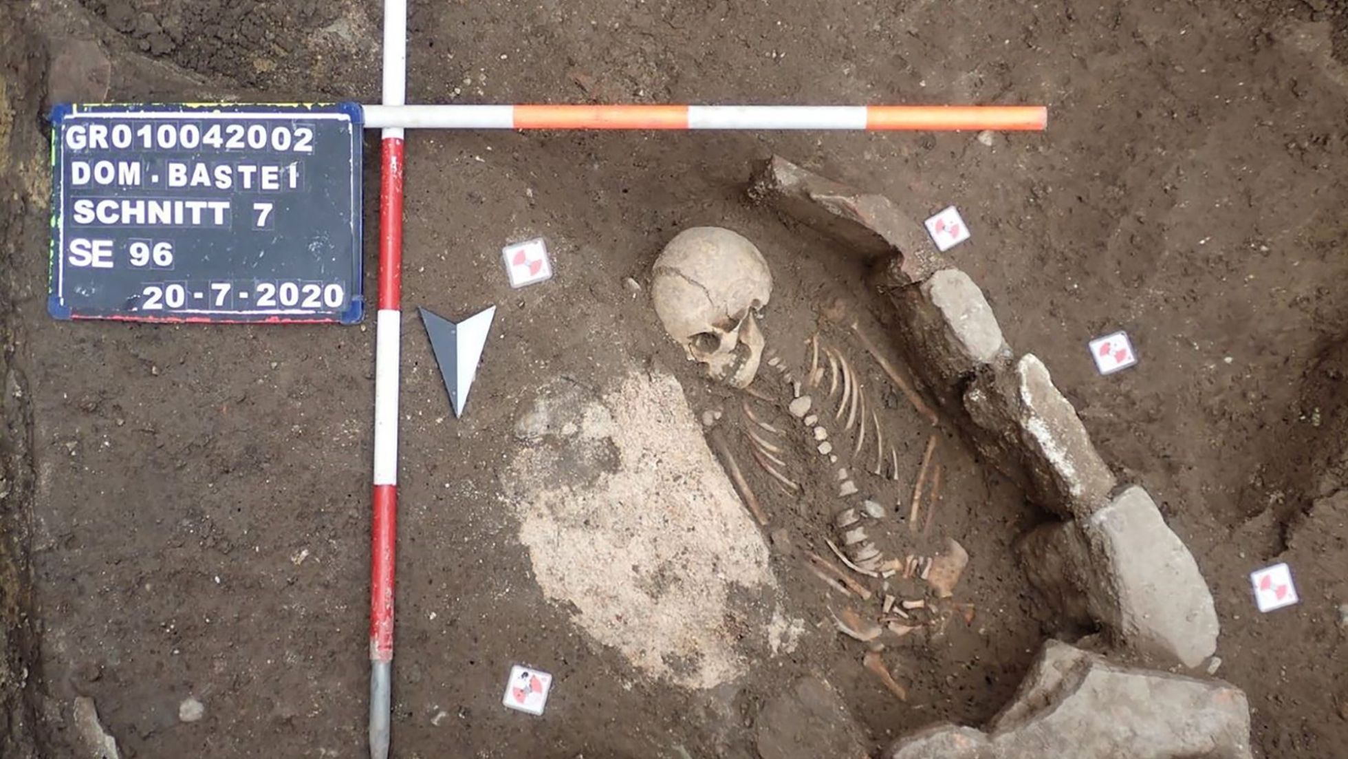 copyright: Stadtarchäologie Wien Archäologischer Fund eines Skeletts