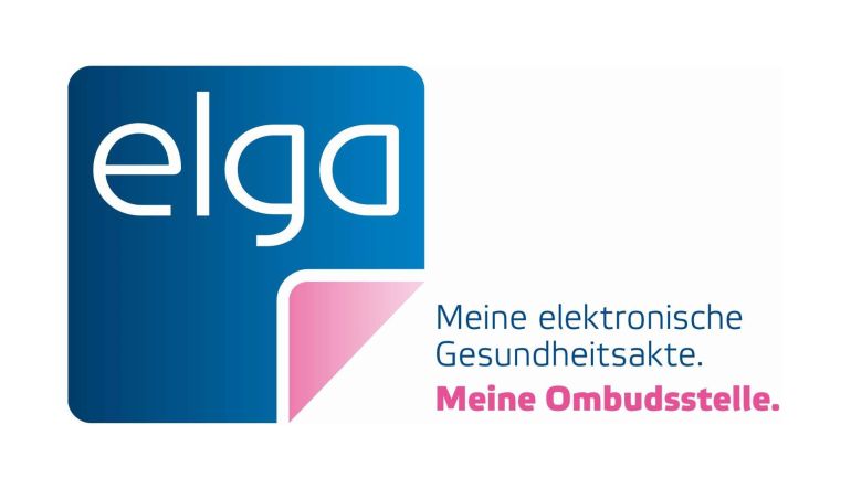 copyright: ELGA GesmbH dunkelblaues Bild mit dem Text meine elektronische Gesundheitsakte meine Ombudsstelle