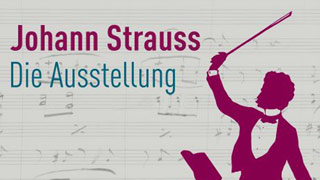 Plakat zur Ausstellung "Johann Strauss"