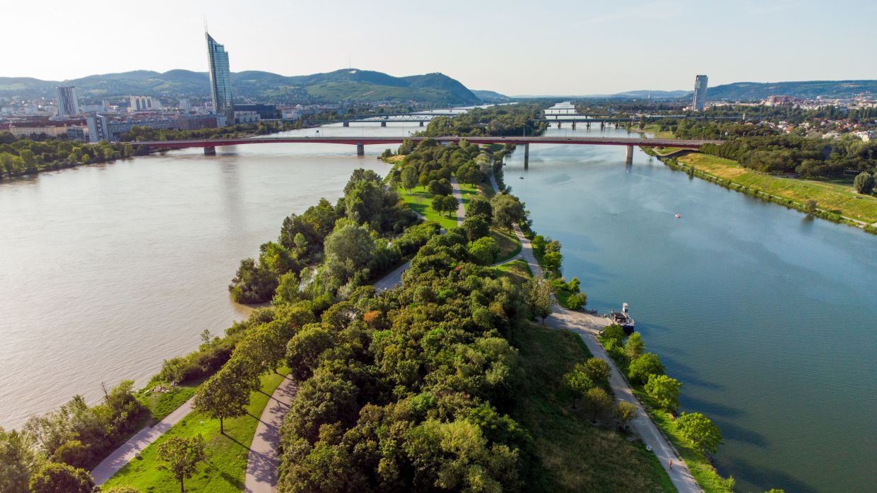 Foto der Wiener Donauinsel mit Blick Richtung Norden
Copyright: Fürthner