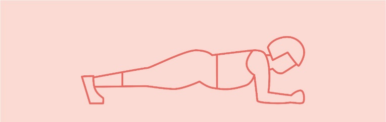 Illustration of a woman doing a plank