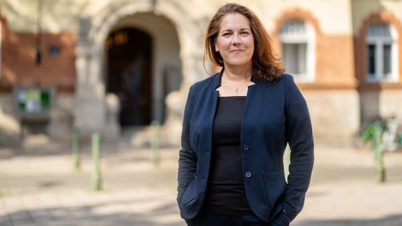 A portrait photograph of District Head Christine Dubravac-Widholm