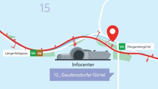 Visualisierung des Standorts im Stadtplan