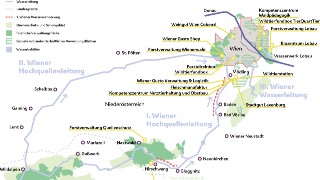 Karte des Waldbesitzes und der landwirtschaftlichen Flchen des Forst- und Landwirtschaftsbetriebs in Wien