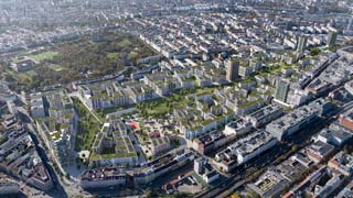 Visualisierung des neuen Stadtteiles mit viel Grn